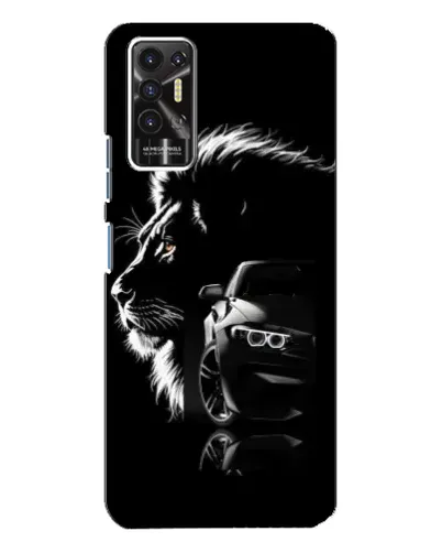 Чохол для TECNO Pova 2 (LE7n) з картинкою «BMW та лев»