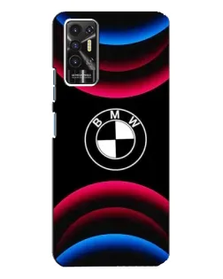 Чохол для TECNO Pova 2 (LE7n) з картинкою «Логотип BMW та неонові дуги»