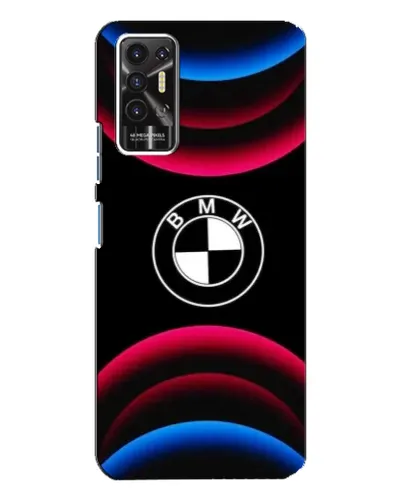 Чохол для TECNO Pova 2 (LE7n) з картинкою «Логотип BMW та неонові дуги»