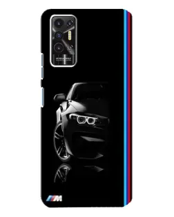 Чохол для TECNO Pova 2 (LE7n) з картинкою «Силует BMW в темряві»
