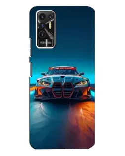 Чохол для TECNO Pova 2 (LE7n) з картинкою «BMW — вогні неону»