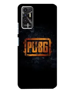 Чохол для TECNO Pova 2 (LE7n) з картинкою «PUBG — золотий логотип»