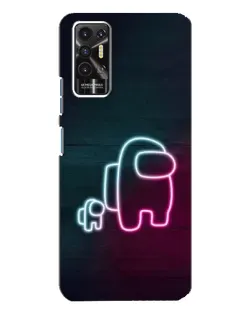 Чохол для TECNO Pova 2 (LE7n) з картинкою «Among Us неон-арт»
