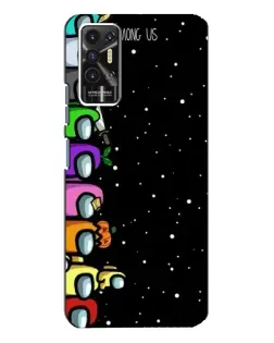Чохол для TECNO Pova 2 (LE7n) з картинкою «Команда Among Us»