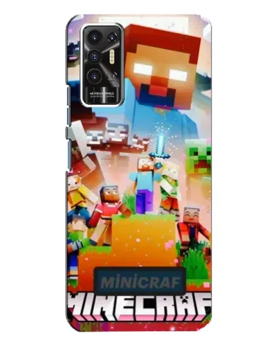 Чохол для TECNO Pova 2 (LE7n) з картинкою «Minecraft герої гри»