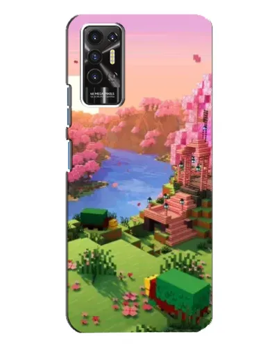 Чохол для TECNO Pova 2 (LE7n) з картинкою «Рожеве дерево Minecraft»