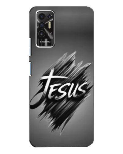 Чехол для TECNO Pova 2 (LE7n) с картинкой «Надпись Jesus Graffiti»