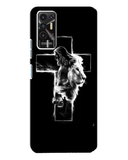 Чехол для TECNO Pova 2 (LE7n) с картинкой «Сияющий крест Jesus»