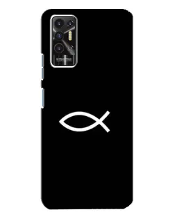 Чехол для TECNO Pova 2 (LE7n) с картинкой «Символ рыбы Jesus»