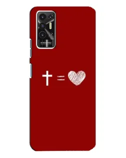 Чехол для TECNO Pova 2 (LE7n) с картинкой «Уравнение любви»