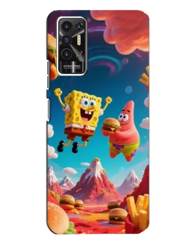 Чохол для TECNO Pova 2 (LE7n) з картинкою «Космічний фастфуд»