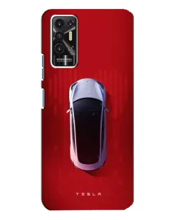 Чохол для TECNO Pova 2 (LE7n) з картинкою «Tesla Top View»