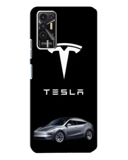 Чохол для TECNO Pova 2 (LE7n) з картинкою «Tesla Model Y»