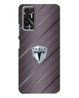 Чохол для TECNO Pova 2 (LE7n) з картинкою «Металева текстура Tesla»