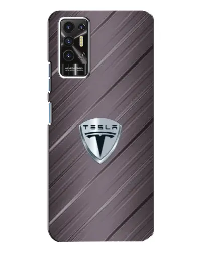 Чохол для TECNO Pova 2 (LE7n) з картинкою «Металева текстура Tesla»