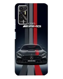 Чохол для TECNO Pova 2 (LE7n) з картинкою «Mercedes — білий карбон»
