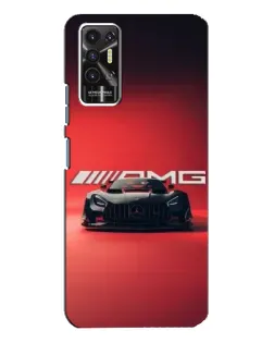 Чехол для TECNO Pova 2 (LE7n) с картинкой «Mercedes AMG — красная линия»