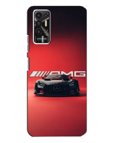 Чехол для TECNO Pova 2 (LE7n) с картинкой «Mercedes AMG — красная линия»