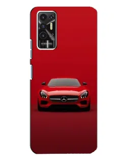 Чехол для TECNO Pova 2 (LE7n) с картинкой «Красный Mercedes AMG»