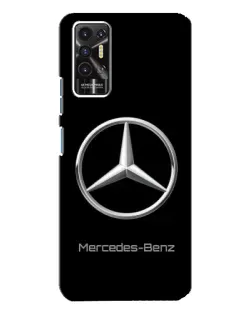 Чехол для TECNO Pova 2 (LE7n) с картинкой «Mercedes Silver Logo»