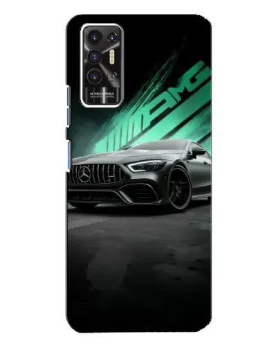Чехол для TECNO Pova 2 (LE7n) с картинкой «Темный Mercedes AMG»