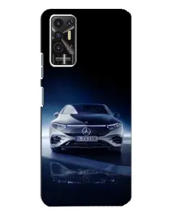 Чехол для TECNO Pova 2 (LE7n) с картинкой «Ночной Mercedes EQ»