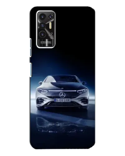 Чехол для TECNO Pova 2 (LE7n) с картинкой «Ночной Mercedes EQ»