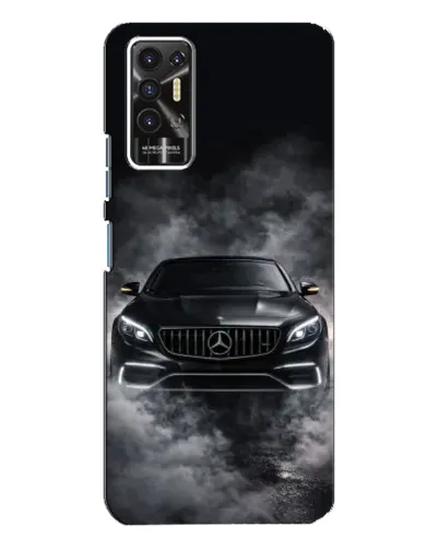 Чехол для TECNO Pova 2 (LE7n) с картинкой «Mercedes в дыму»