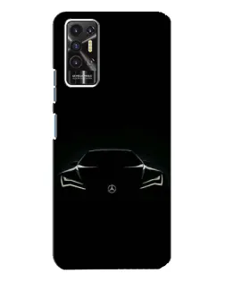 Чохол для TECNO Pova 2 (LE7n) з картинкою «Mercedes — силует авто»