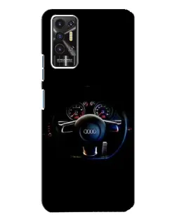 Чохол для TECNO Pova 2 (LE7n) з картинкою «Салон Audi — кермо»