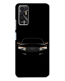 Чехол для TECNO Pova 2 (LE7n) с картинкой «Audi — ночной контур»