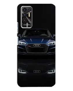 Чехол для TECNO Pova 2 (LE7n) с картинкой «Audi — ночное отражение»