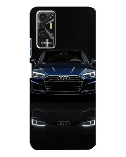 Чехол для TECNO Pova 2 (LE7n) с картинкой «Audi — ночное отражение»