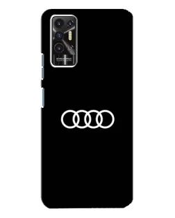 Чехол для TECNO Pova 2 (LE7n) с картинкой «Audi White Logo»