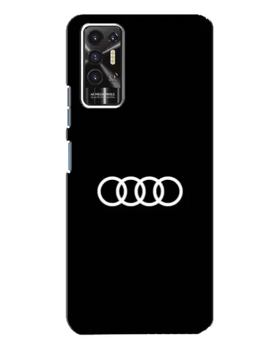 Чехол для TECNO Pova 2 (LE7n) с картинкой «Audi White Logo»