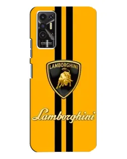 Чохол для TECNO Pova 2 (LE7n) з картинкою «Lamborghini Stripe жовтий»