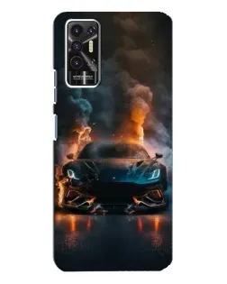 Чохол для TECNO Pova 2 (LE7n) з картинкою «Lamborghini димна естетика»