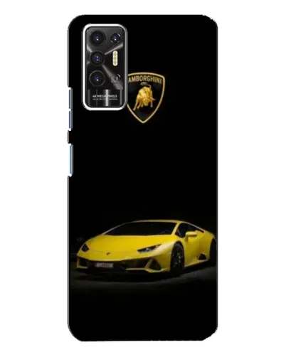 Чохол для TECNO Pova 2 (LE7n) з картинкою «Lamborghini жовтий акцент»