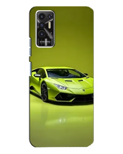 Чохол для TECNO Pova 2 (LE7n) з картинкою «Салатовий Lamborghini Huracan»