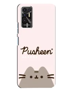 Чехол для TECNO Pova 2 (LE7n) с картинкой «Pusheen логотип»