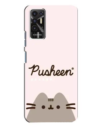 Чехол для TECNO Pova 2 (LE7n) с картинкой «Pusheen логотип»