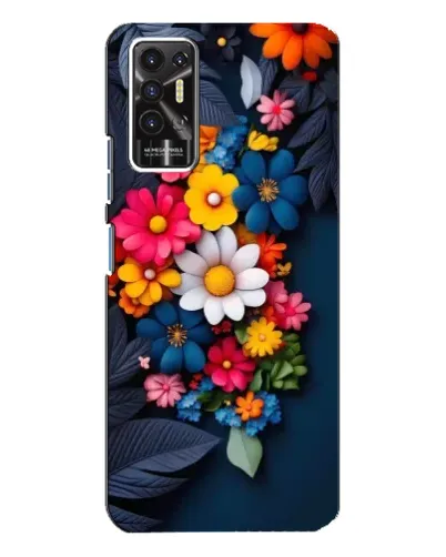Чехол для TECNO Pova 2 (LE7n) с картинкой «Цветочная феерия»