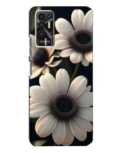 Чехол для TECNO Pova 2 (LE7n) с картинкой «Белые маргаритки макро»