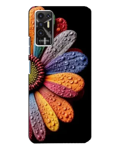 Чехол для TECNO Pova 2 (LE7n) с картинкой «Радужный цветок»