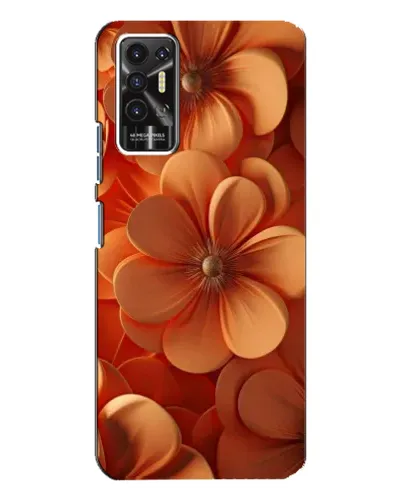 Чехол для TECNO Pova 2 (LE7n) с картинкой «Оранжевый макро цветок»