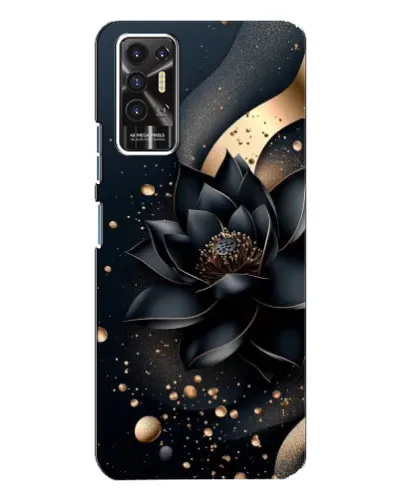 Чехол для TECNO Pova 2 (LE7n) с картинкой «Черный лотос»