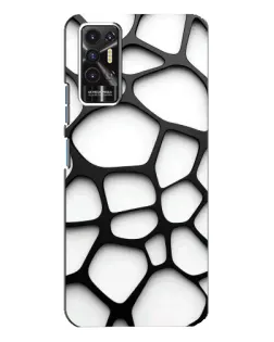 Чохол для TECNO Pova 2 (LE7n) з картинкою «Біла об'ємна сітка»