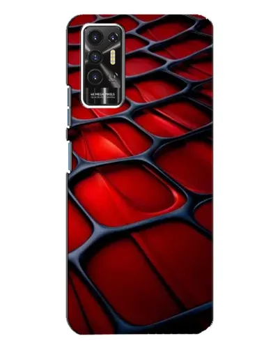 Чохол для TECNO Pova 2 (LE7n) з картинкою «Червона глянцева сітка»