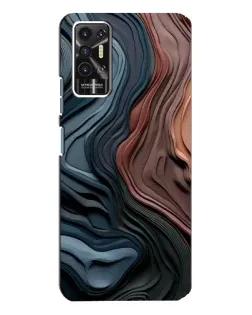 Чохол для TECNO Pova 2 (LE7n) з картинкою «Кольорові хвилі каньйону»