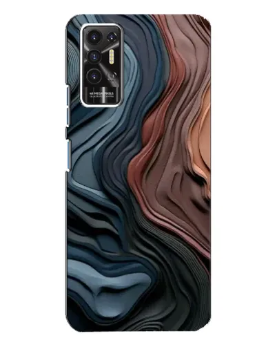 Чохол для TECNO Pova 2 (LE7n) з картинкою «Кольорові хвилі каньйону»